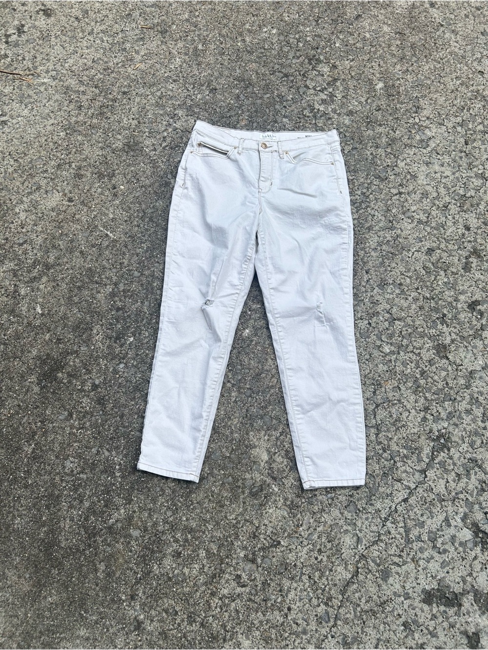 Nicole Miller White Cropped Ankle Jeans